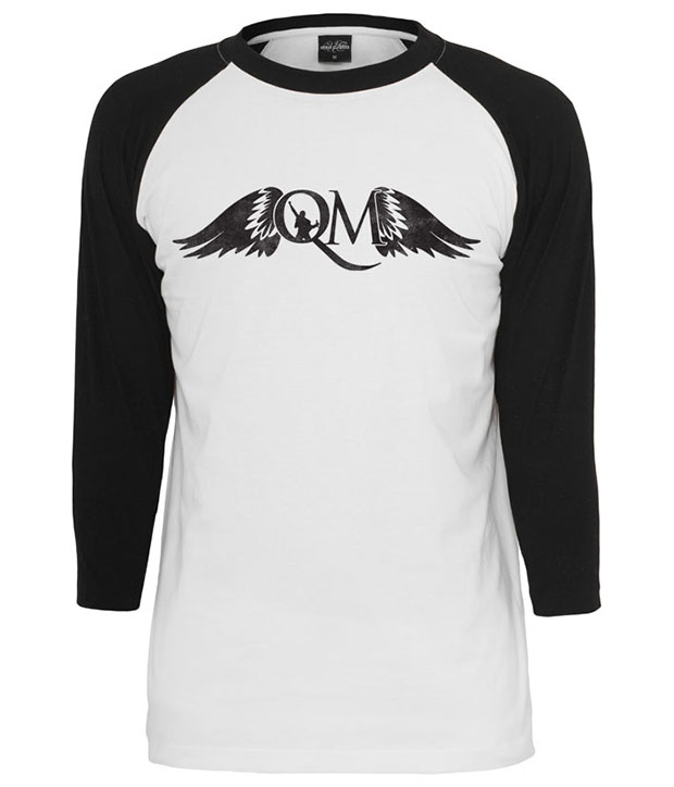Baseball t-shirt med logo Hvis baseball t-shirt med sorte ærmer og sort Q M logo